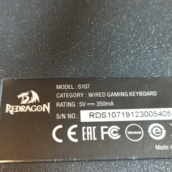 𝅺REDRAGON S107 Wired Keyboard and Mouse - Picture 3 of 4